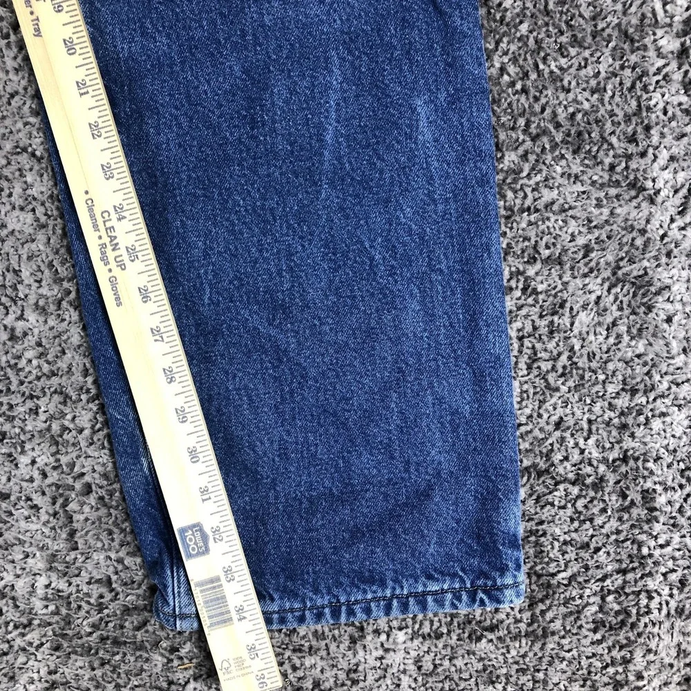 Carhartt B172 DST Jeans Mens 42x36 Blue Med Wash‎ Relaxed Flannel Lined Workwear